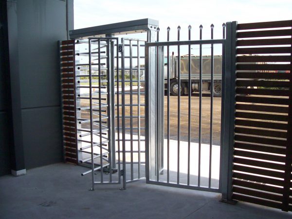 Knockdown full height bar turnstile