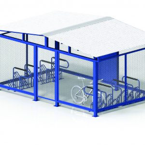 Horizontal Storage 16 Bike Cage