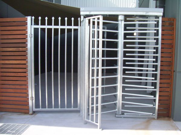 Knockdown full height bar turnstile